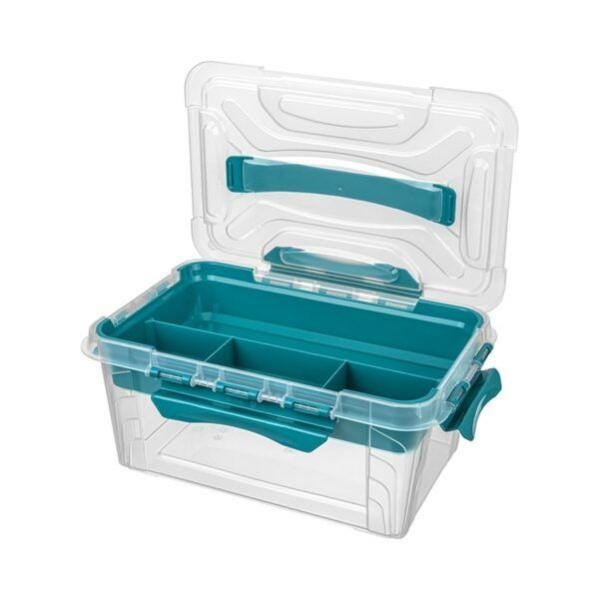 Boîte de rangement en plastique avec compartiments