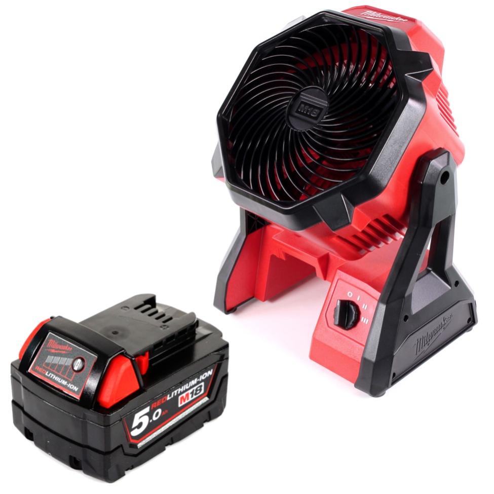 Milwaukee M18 AF 501 18 V Li-Ion Ventilateur de chantier sans fil + 1 x Batterie 5,0 Ah - sans