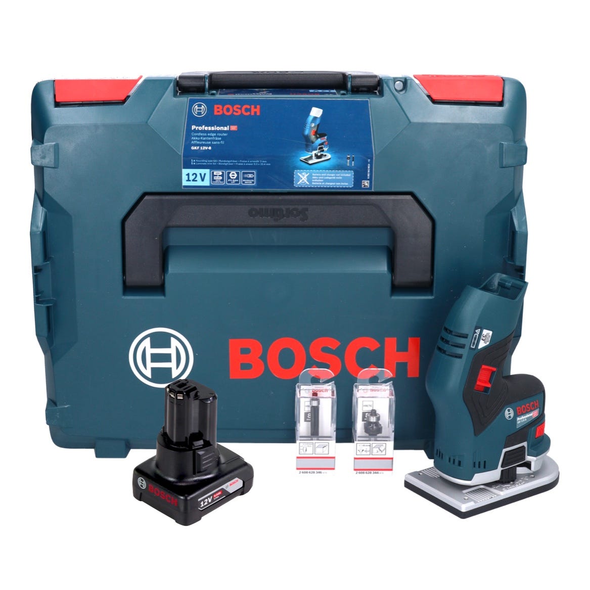 Bosch GKF 12V-8 Affleureuse sans fil 12V + 1x Batterie 6,0Ah + Coffret de  transport L-Boxx - sans Chargeur
