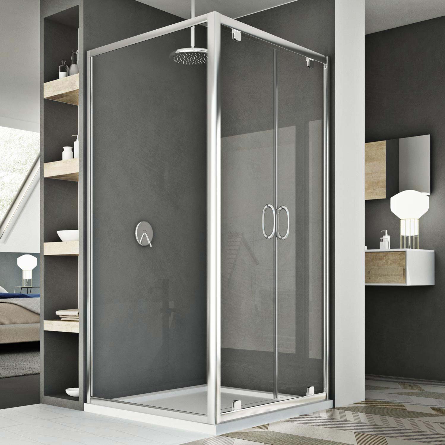 Cabine Douche 90x120 AP. 120 CM H185 trasparente modèle Sintesi Duo 2