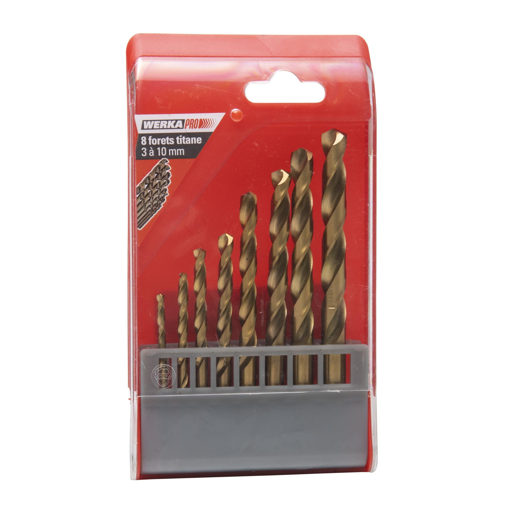 Coffret Forets Forage Mèches Bois Hélicoïdal électrique 3-10mm Tête Trois Pointe Travail Visseuse Perceuse à Branche CC Forets Boîte Plastique 8 Pièces - Bricolage