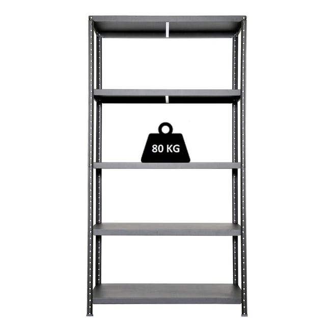Scaffale modulare in metallo blu, 5 livelli, 175kg/per ripiano | Leroy Scaffale modulare in metallo blu, 5 livelli, 175kg/per ripiano | Leroy