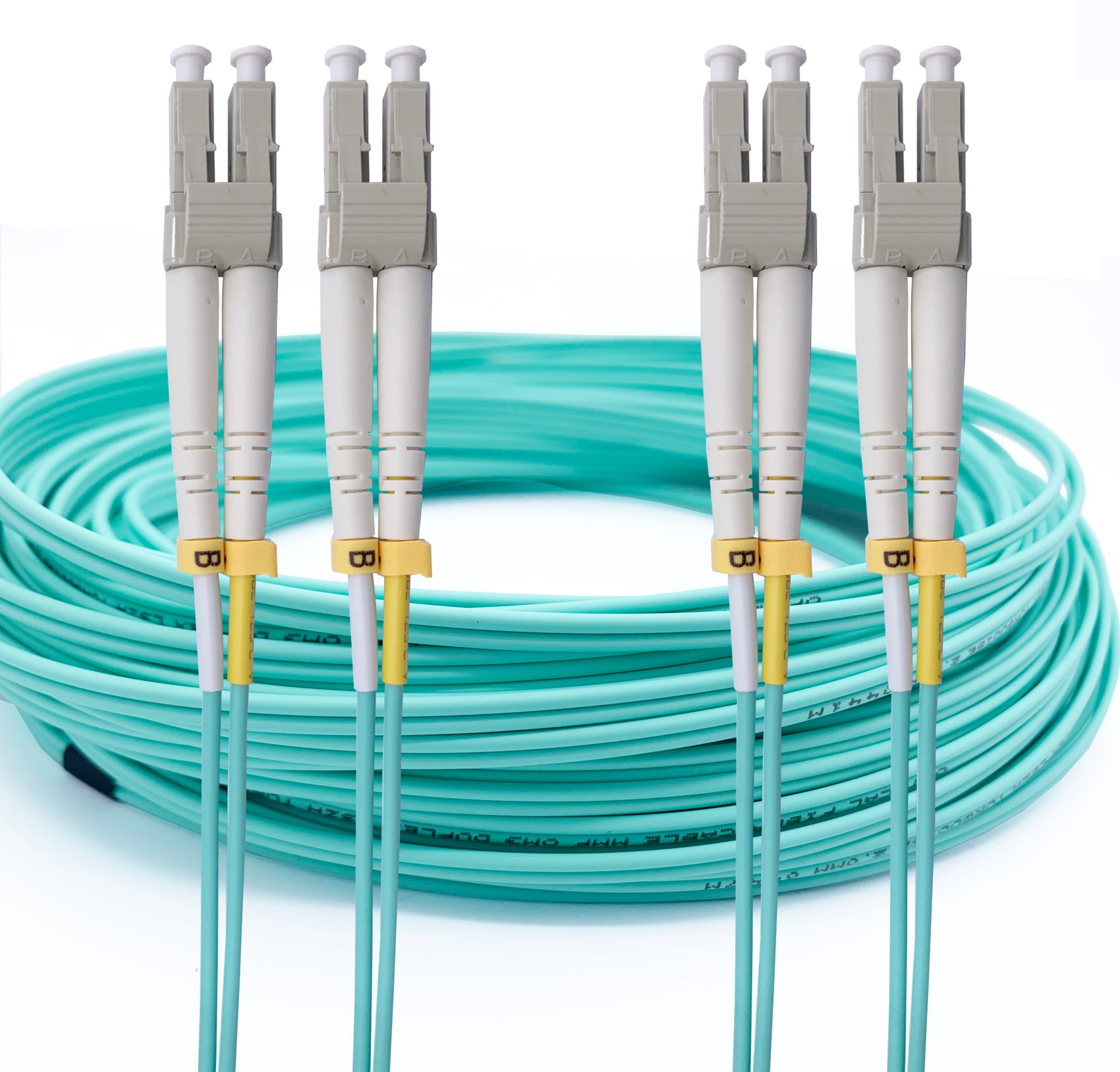 Elfcam® - Cable a fibre optique LC/UPC a LC/UPC, OM3 Multimode Duplex ...