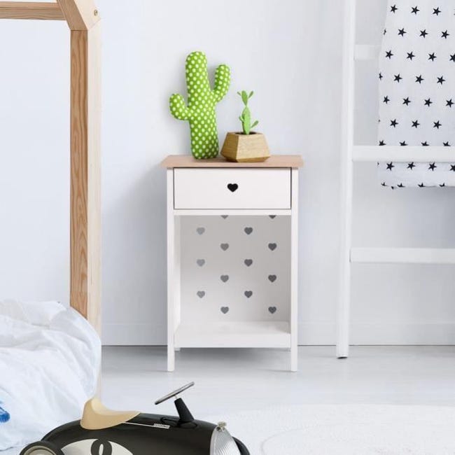 Table De Chevet Enfant 1 Tiroir Decor Chene Et Laque Blanc Mdf Et Pin Massif L40 X P35 X H60 Cm Haro Leroy Merlin Table De Chevet Enfant 1 Tiroir Decor Chene Et Laque Blanc Mdf Et Pin Massif L40 X P35 X H60 Cm Haro Leroy Merlin
