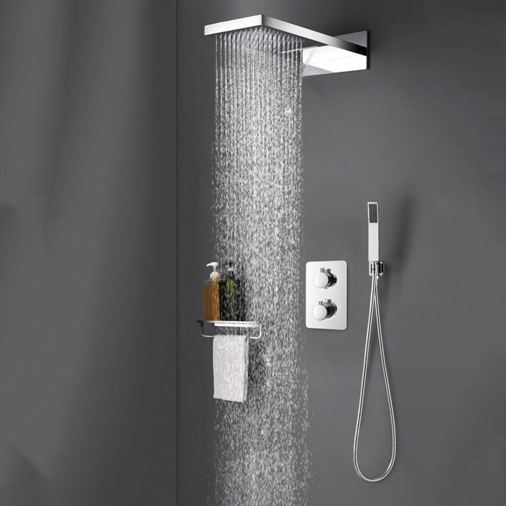 Pack douche à encastrée finition chromé Mérida Leroy Merlin