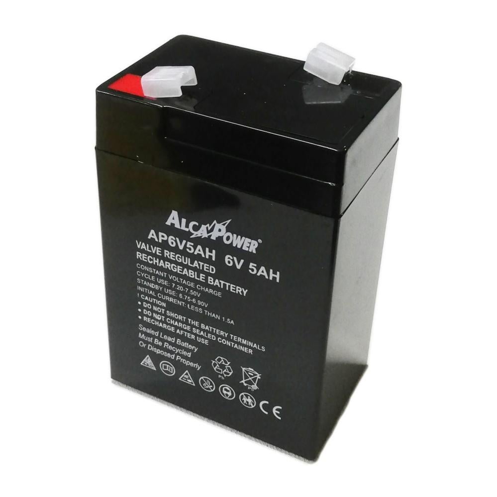 Akku-net UP5-6 Batteria Al Piombo-Gel 6V 5Ah – Ricaricabile, Dimensioni 70x47x107mm, Peso 820g, 100% Compatibile - 5
