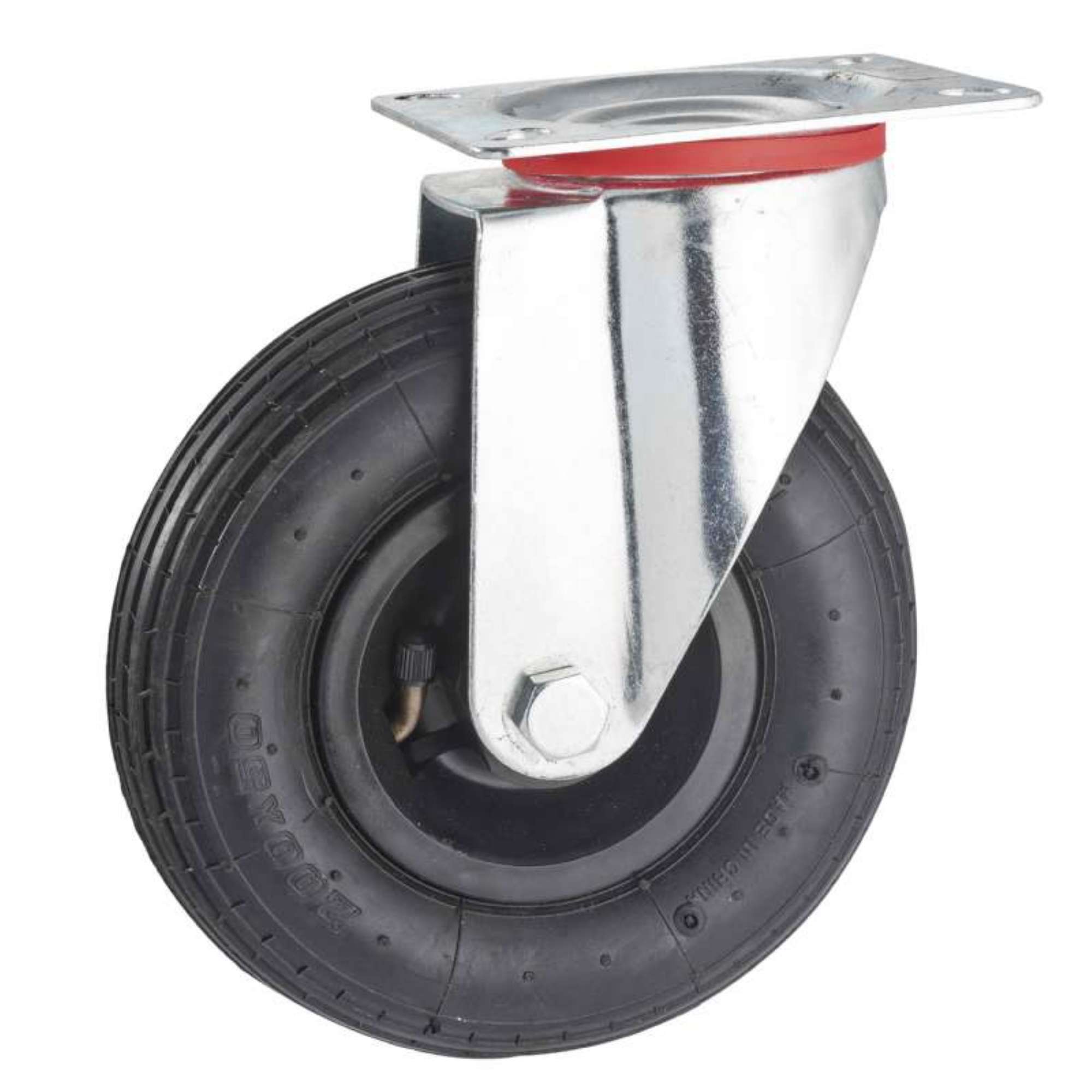 Lot roulettes pivotantes pneu gonflable 3.00-4 - 405 Kg