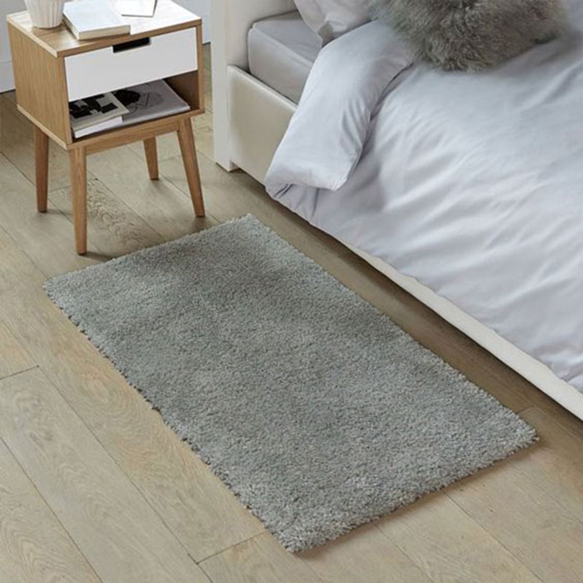 Tapis four extra doux gris 60 x 90