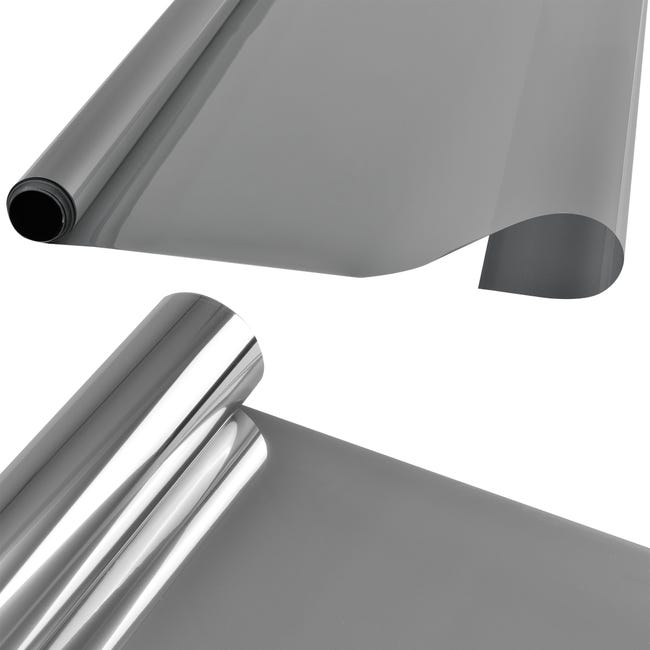 casa.pro] película protectora adhesiva Plata / efecto espejo (50cm