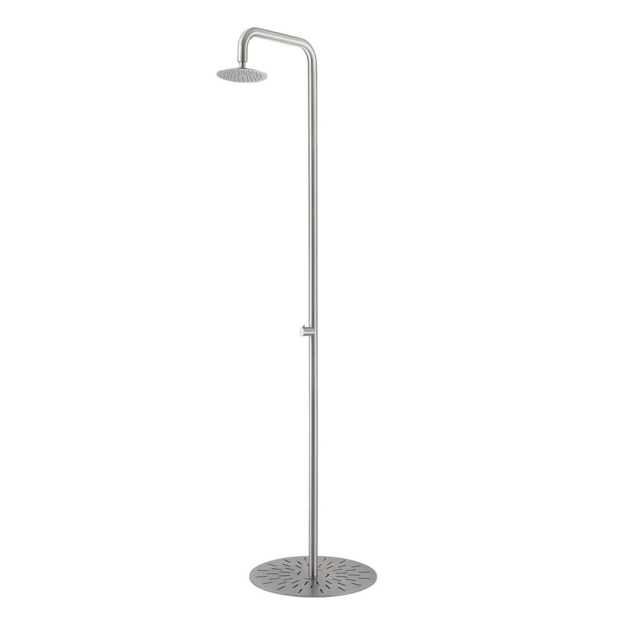 Sined Simius Ducha De Acero Inoxidable Sólo Con Agua Fría H 230 Cm Acero Inoxidable Satinado