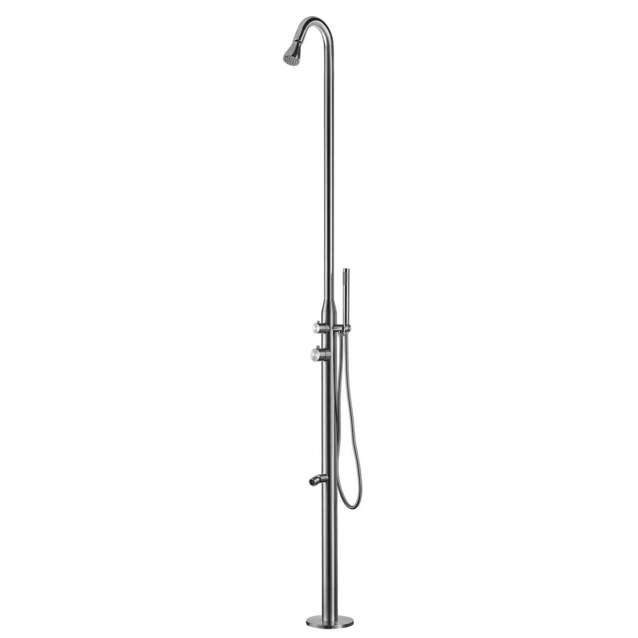 Sined Stintino Ducha De Acero Inoxidable 316L Con Rociador Giratorio Y Teleducha Inox