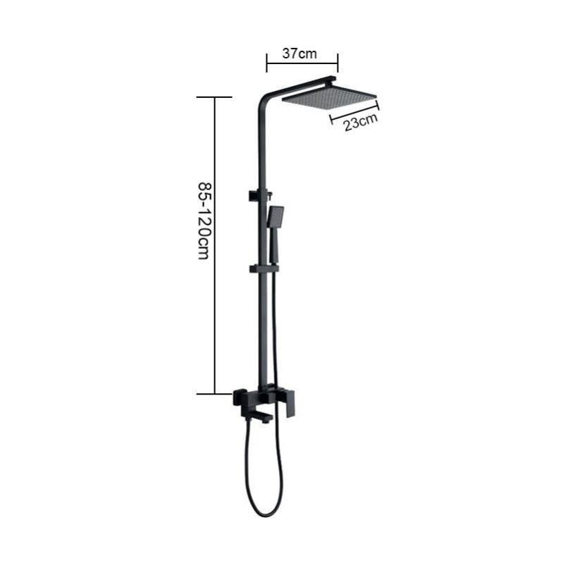 Colonne de douchebain murale Noir Sirius Leroy Merlin