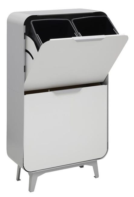 ARREGUI Top CR321-B Pattumiera Per Raccolta Differenziata Con Ripiano Superiore Multiuso 3 Secchi Mobile D Acciaio 3 X 17l 51l Bianco 89498333 ARREGUI Top CR321-B Pattumiera Per Raccolta Differenziata Con Ripiano Superiore Multiuso 3 Secchi Mobile D Acciaio 3 X 17l 51l Bianco 89498333