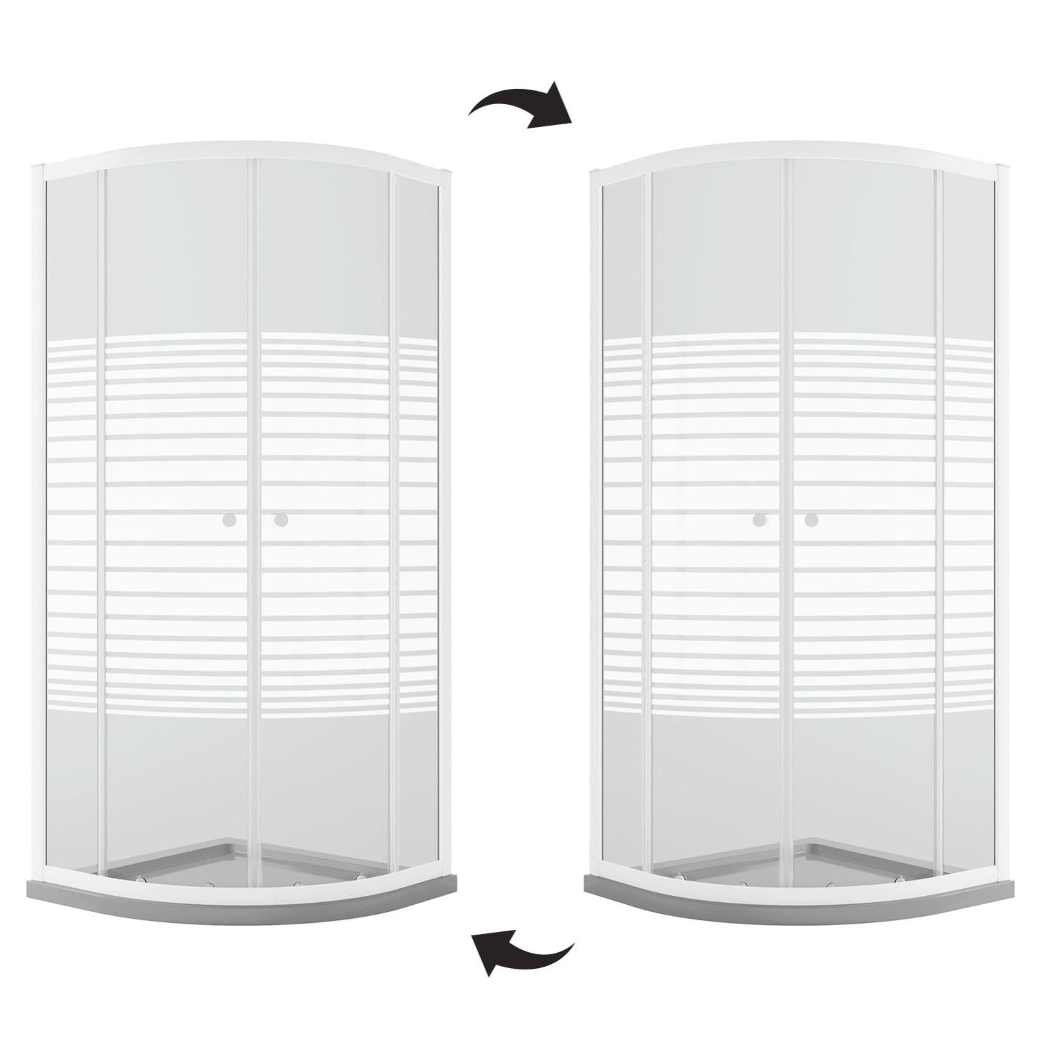 Box Doccia Bianco Rettangolare 80x100 Cm - Vetro Serigrafato, Made In Italy - Foto 12