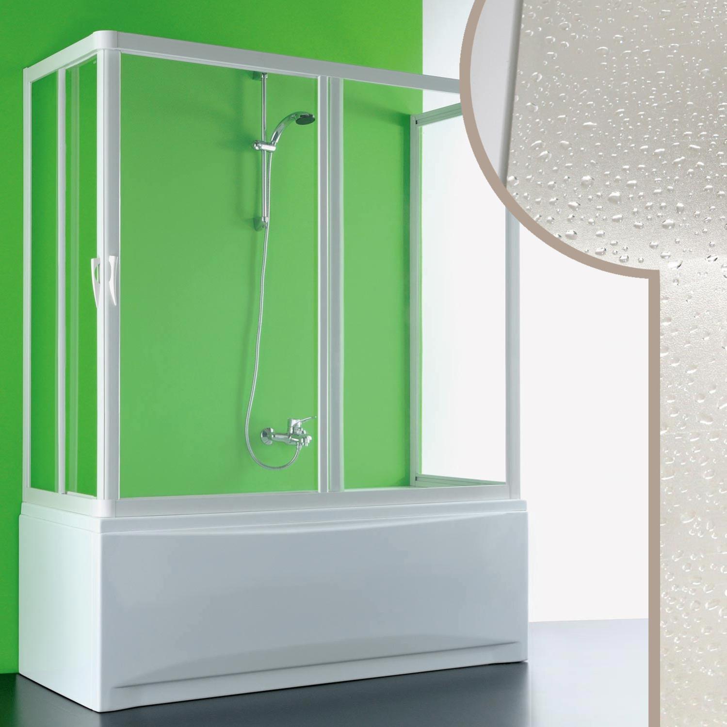 Box Doccia A 3 Ante Julia &ndash; Dimensioni 70x170x70 Cm, Riducibile, Pannelli Semitrasparenti, Colore Bianco