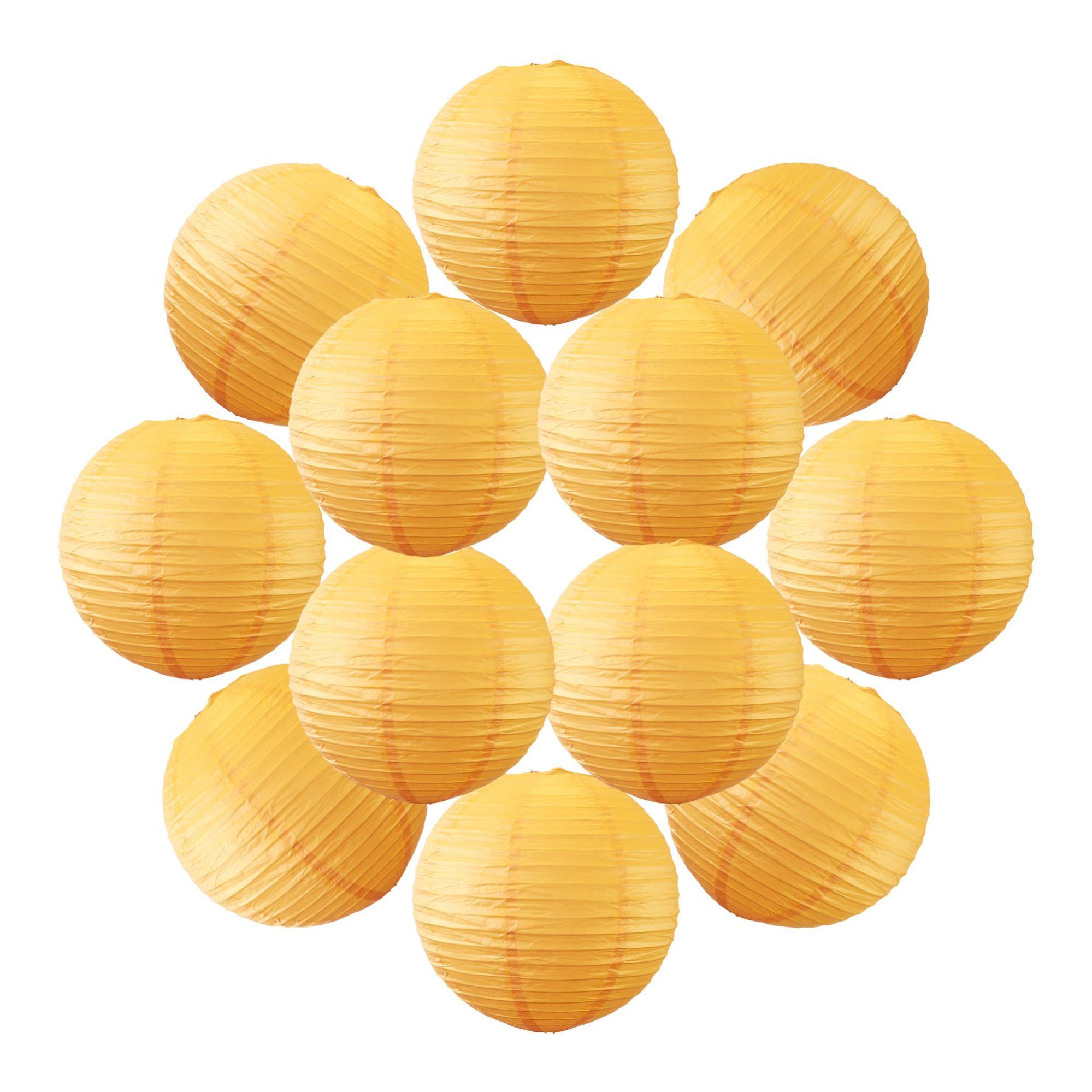 Lot de 12 Boules Japonaises Orange 30 cm Leroy Merlin