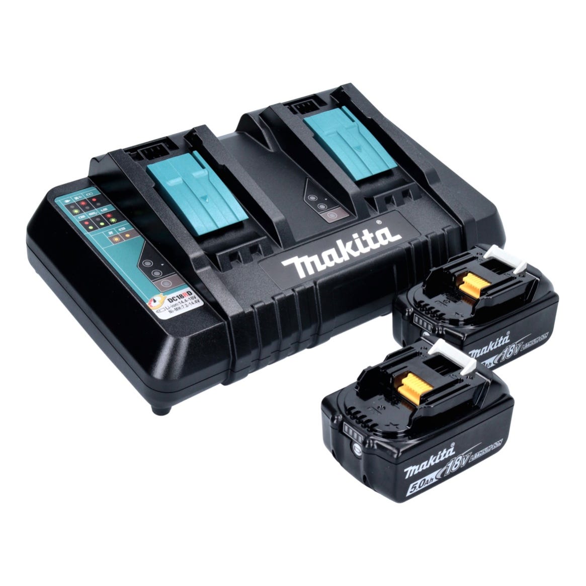 Chargeur pour Batteries d'outils Makita 18V + 2 batteries