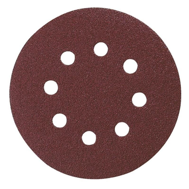 Lot De 25 Disques Auto-Agrippants Leman Pour Ponceuse Mur/Plafond - Grain 180, Diamètre 225 Mm, 6+1 Trous