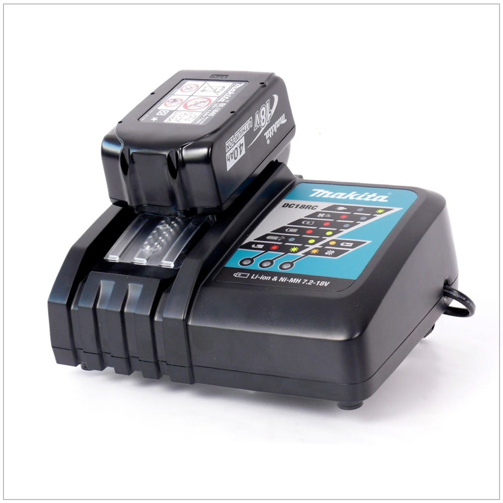 Chargeur rapide pour batterie Li-Ion + Ni-Mh 9,6 à 18V - MAKITA DC18RC