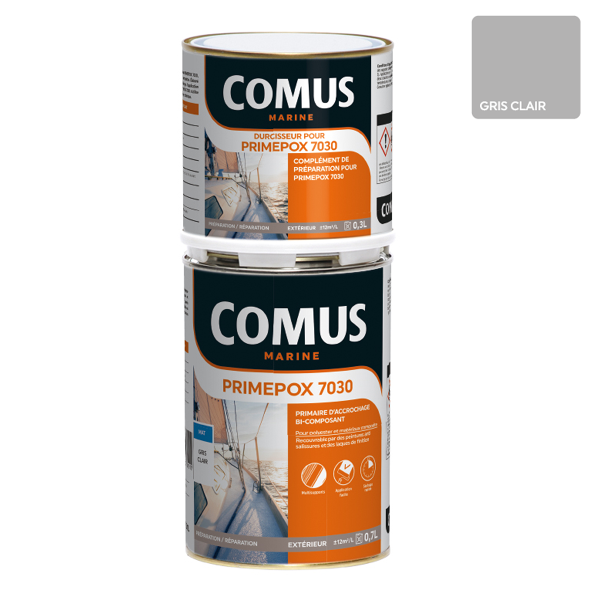 PRIMEPOX 7030 (B+D) - Gris Clair 1L - Primaire D'accrochage Bi ...