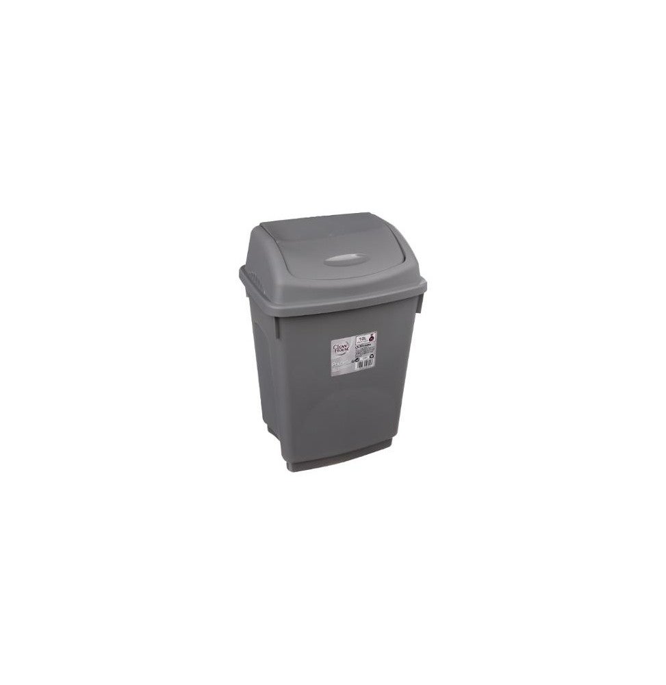 Poubelle de tri 10L gris anthracite anthracite en plastique recycle -  L'Incroyable