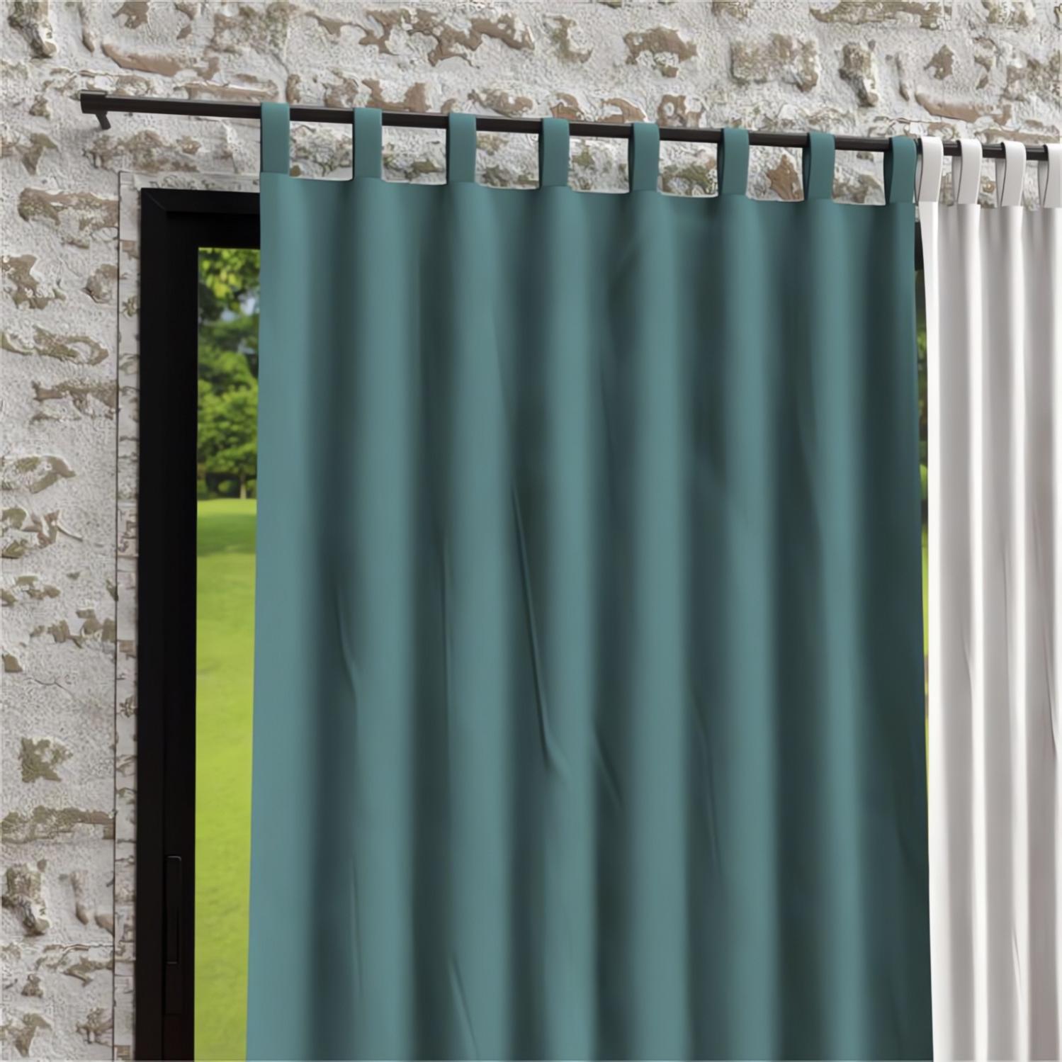 Cortina Nishane Rideau Notte Celadon - Tamaño 135x250 Cm, Tejido De Alta Calidad Para Dormitorio O Salón