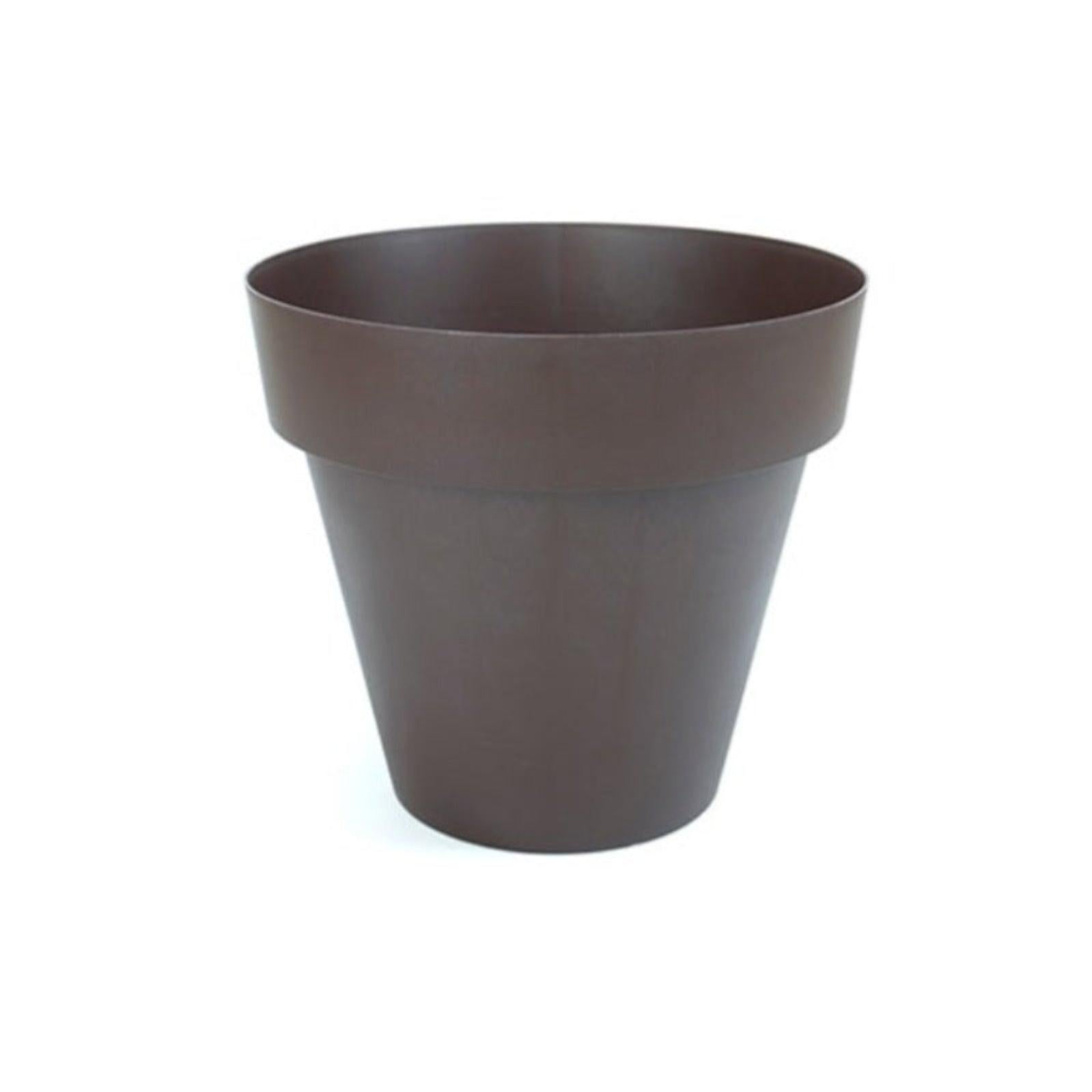 Maceta Redonda Blanca Plastiken TES - 22 Cm Diámetro, Polipropileno Resistente, Para Exterior E Interior