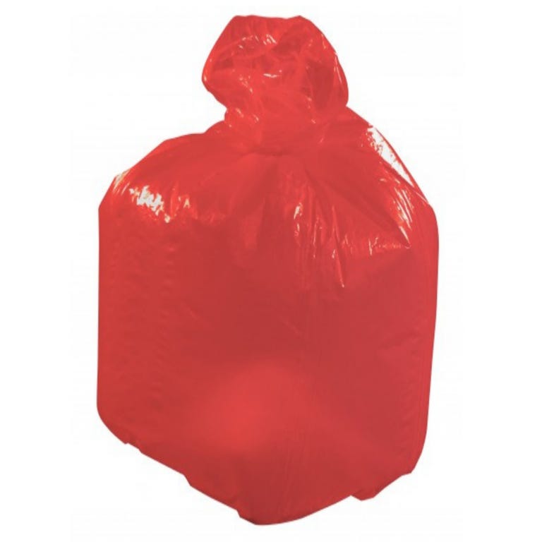 Sac poubelle lavable et réutilisable rouge (40l) - Un grand marché