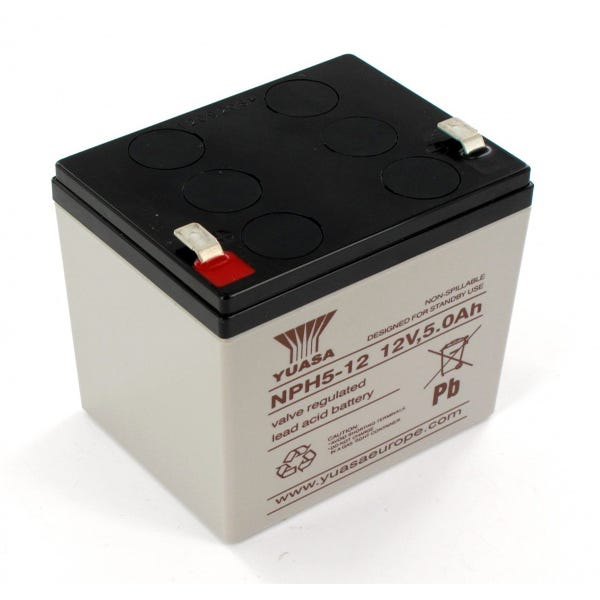 Batterie Plomb étanche NPH5-12 Yuasa 12V 5ah