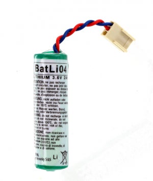 Pile baton lithium 3.6V 1/2 Xeno, pour alarme