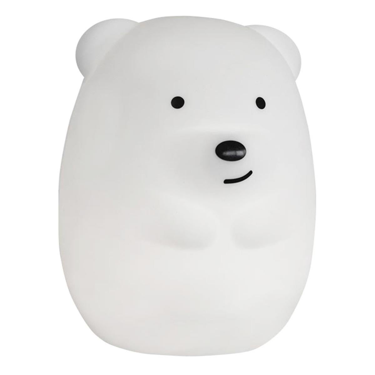 Veilleuse Bebe Ours Touch Teddy Blanc Plastique H19cm Leroy Merlin