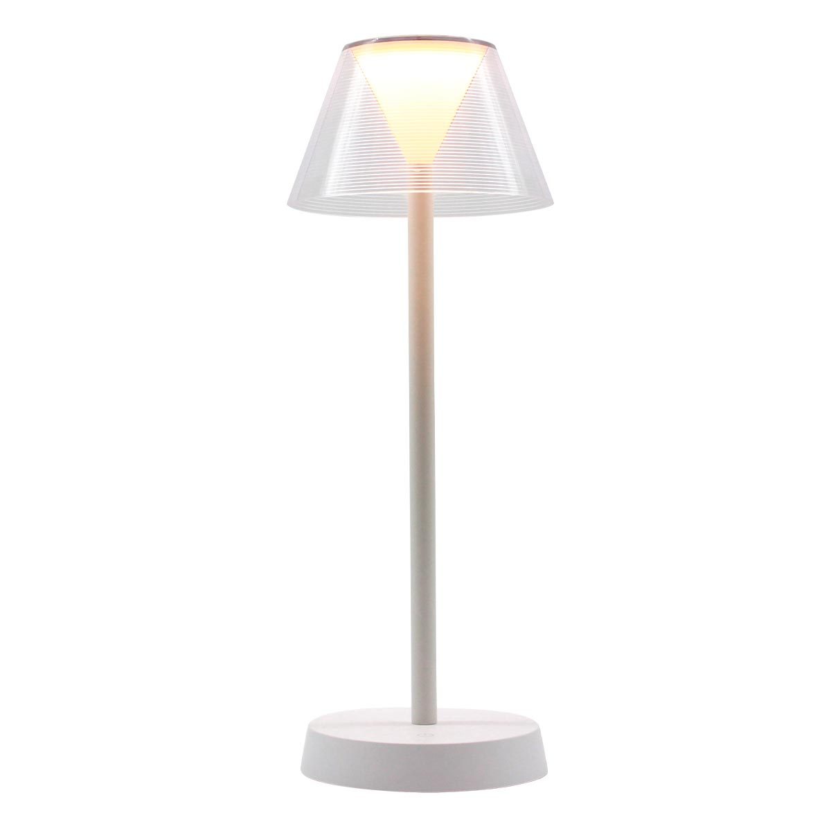 Lampe de table sans fil touch en aluminium blanc mat LED ROBY WHITE H3 –