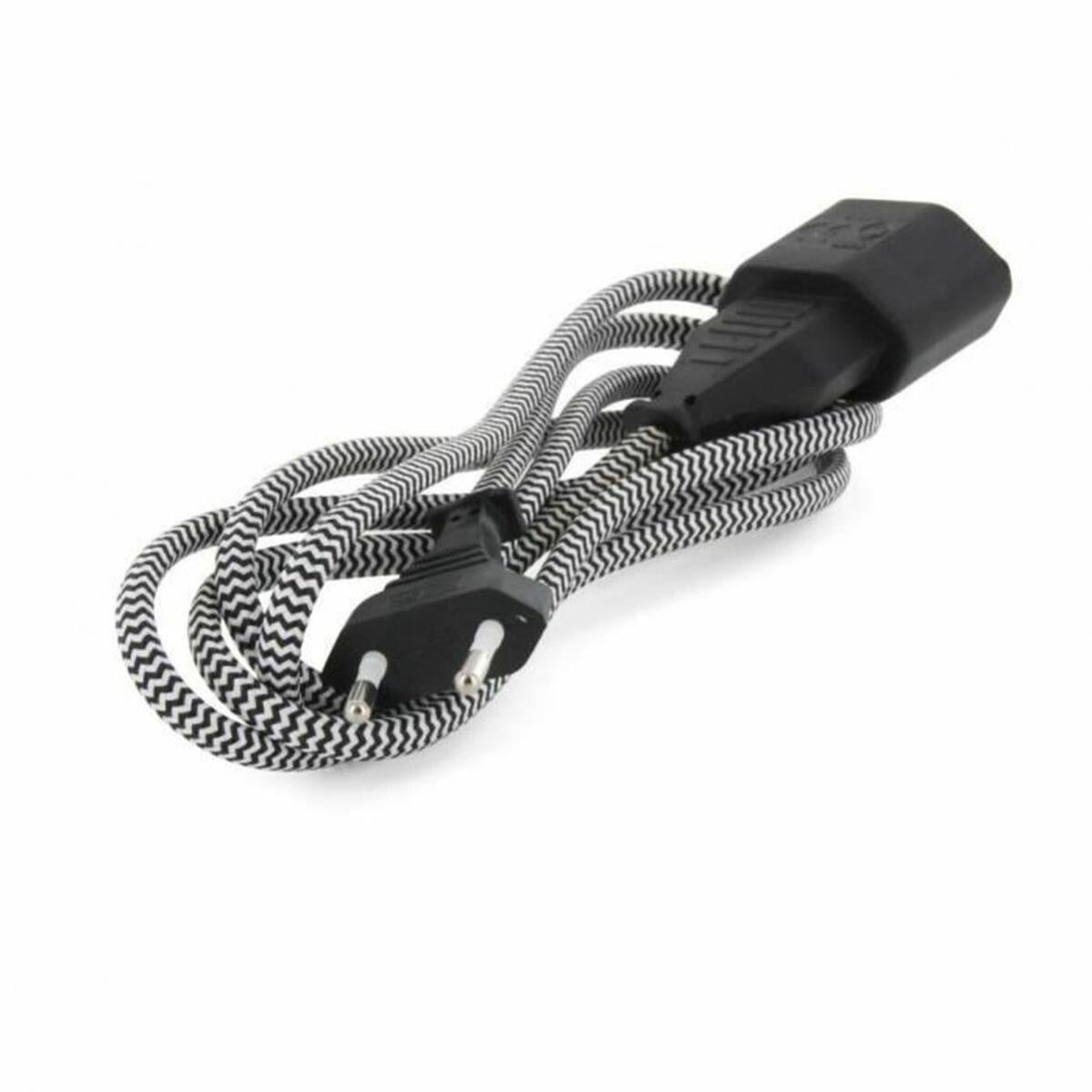 Prolunga elettrica con cavo tessile tondo Bianco LM01