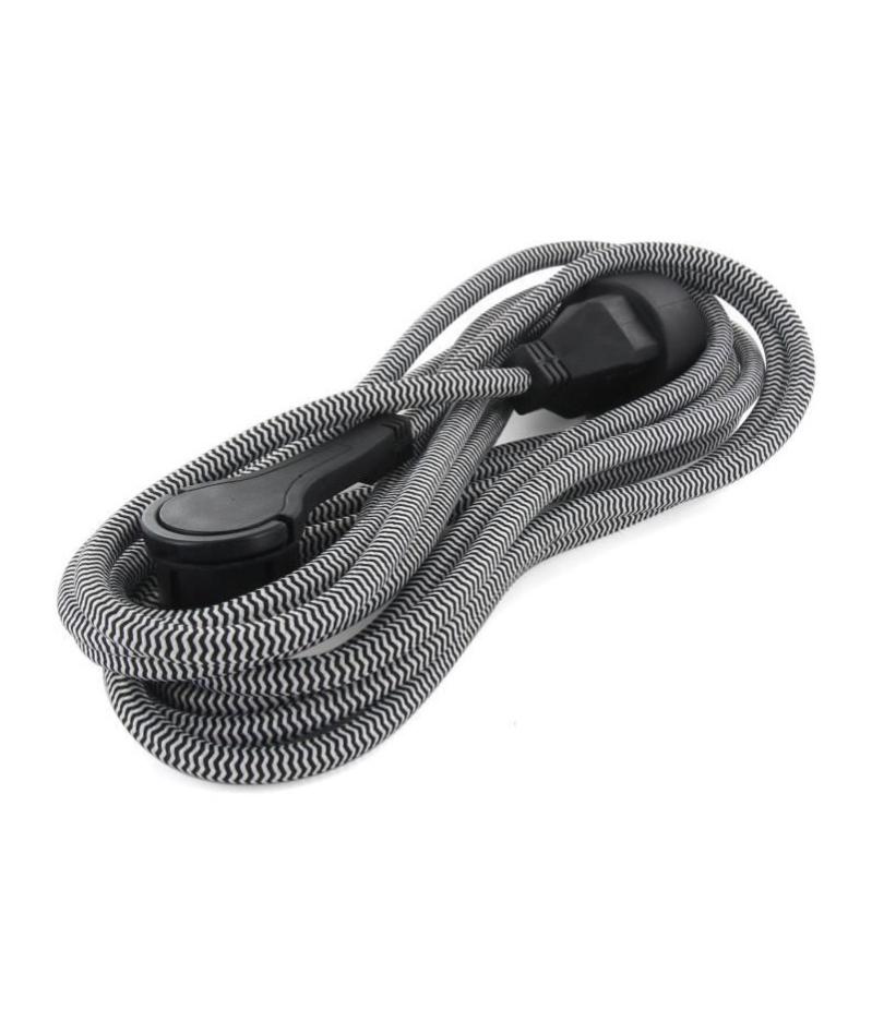 H05VVH8-F 3 mm x 0,75 mm² prolunga est. spina e presa 10 A 3 m nera acquista da