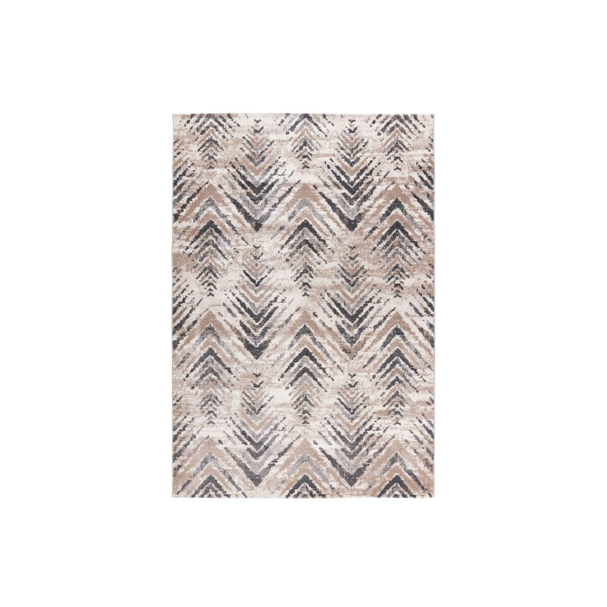 Tapis rayé design en polypropylène Beige 80x150 JUDOR | Leroy Merlin