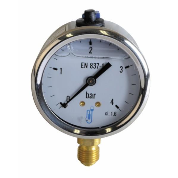 Vacuomètre (manomètre Vide) En Inox à Glycérine - Ø 63mm, -1/0 Bar - Marque DIFF