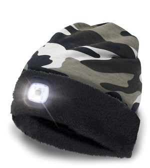 ZZM Bonnet LED USB Rechargeable, 4LED Lampe de Poche Bonnet