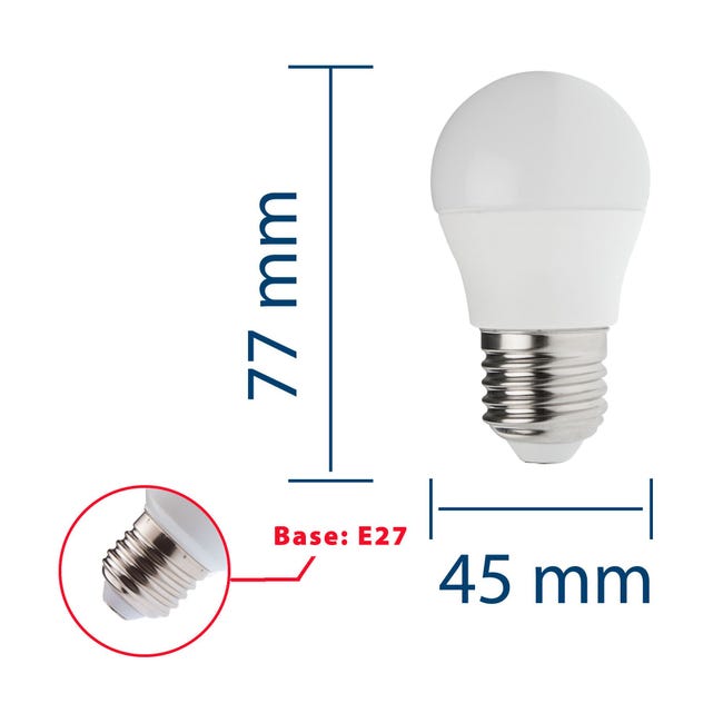 Ampoule LED E27 dimmable P45 4W 330 lm 2100K