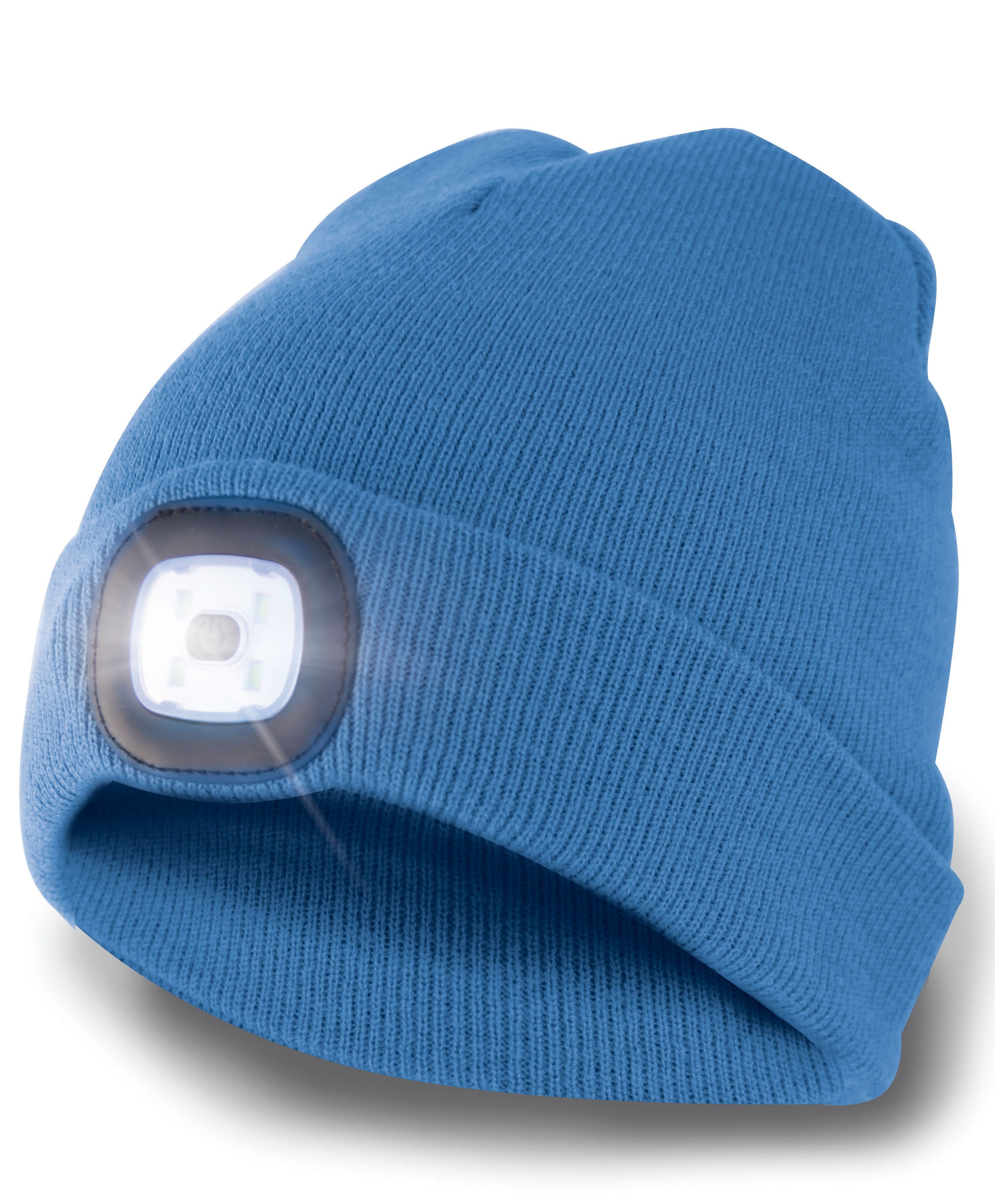 LIGHTHOUSE: cappellino con luce frontale LED ricaricabile. Sky blue