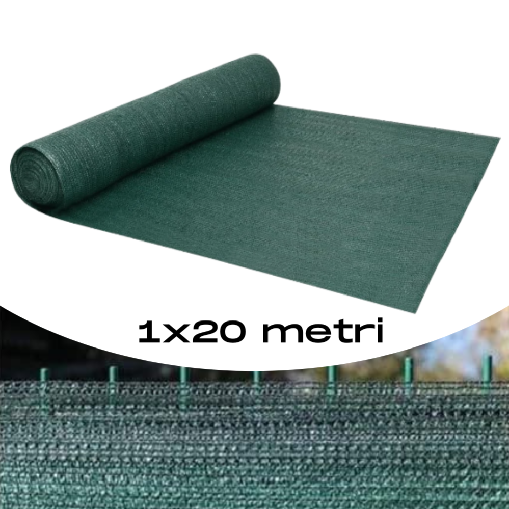 Rete Ombreggiante Verde 90% h. 1 x 50 Mt, Telo Ombra Oscurante per