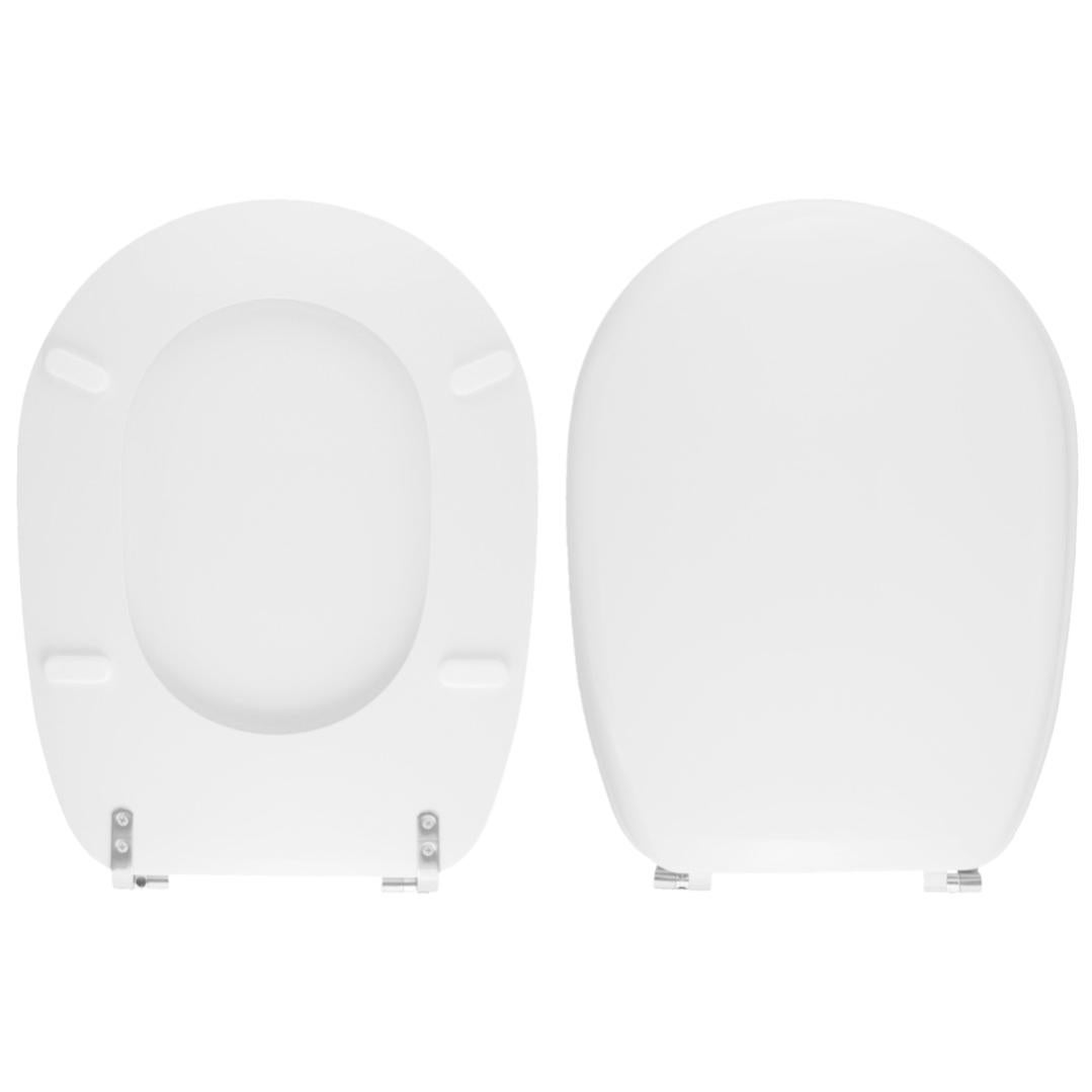 Copriwater Hydro Home Per Ideal Standard Ala – Tavoletta WC In Legno Rivestito Poliestere, Cerniere Fisse, Bianco – Sostitutivo Originale Made In Italy - 3