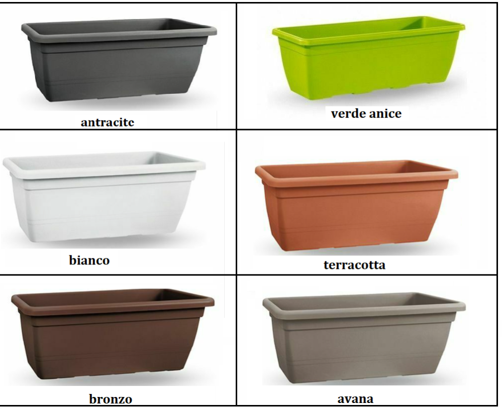 Fioriera Aqua Palido Con Sistema Di Irrigazione Bianco  HxLxP 15 5 X 19 X 47 Cm