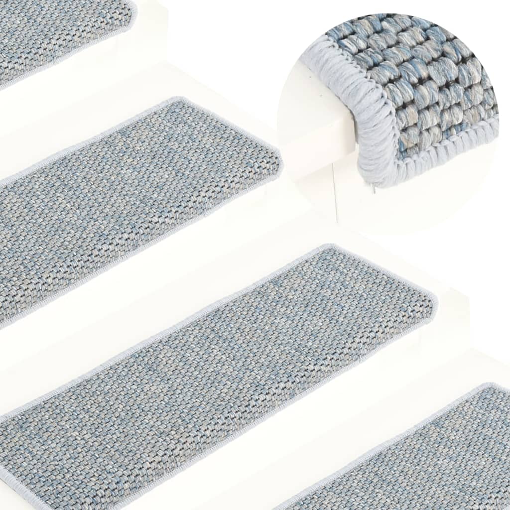 Tapis D Escalier Autocollants Pcs X X Cm Bleu Vidaxl Leroy Merlin