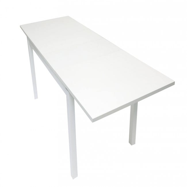 Dmora Table de salle à manger extensible, Console extensible, Table moderne  avec rallonge, 160 / 220x88h80 cm, Couleur blanc : : Cuisine et  Maison