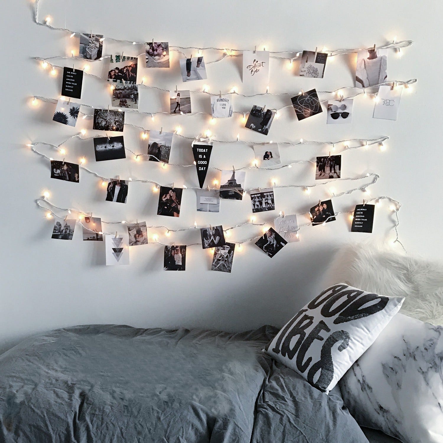 Guirlande lumineuse pince 10 LED design décoration pour photo chambre