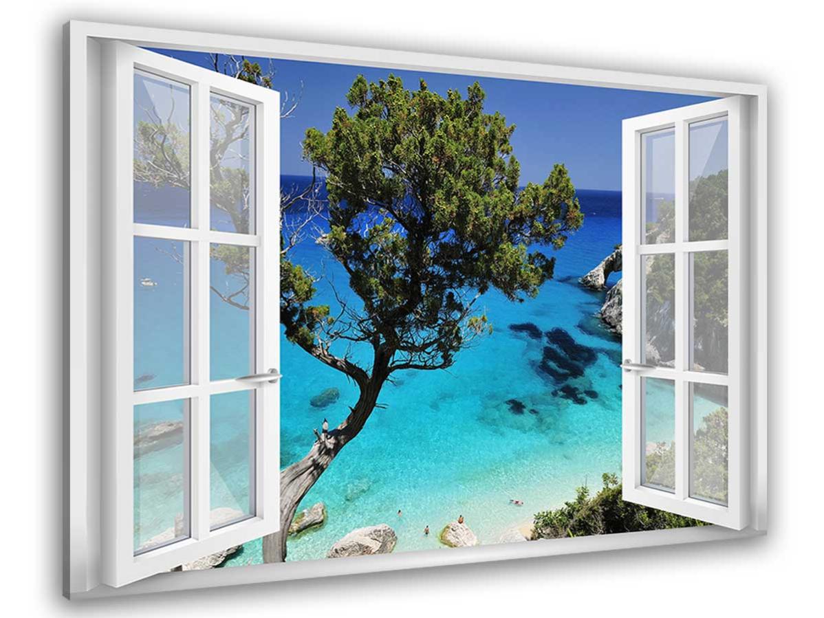Tableau fenêtre Paysage Goloritz Bay, Sardaigne Italie - Made in France