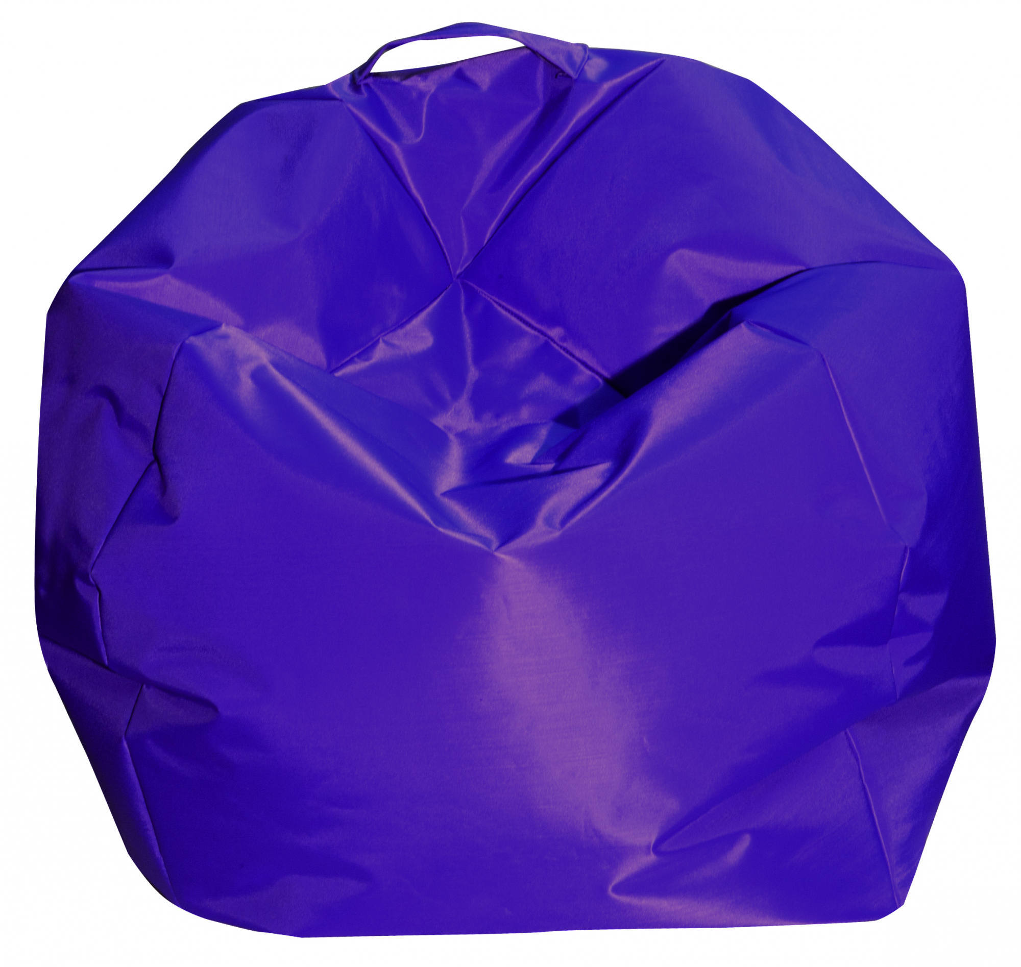 Pouf a sacco elegante, colore viola, Misure 65 x 50 x 65 cm