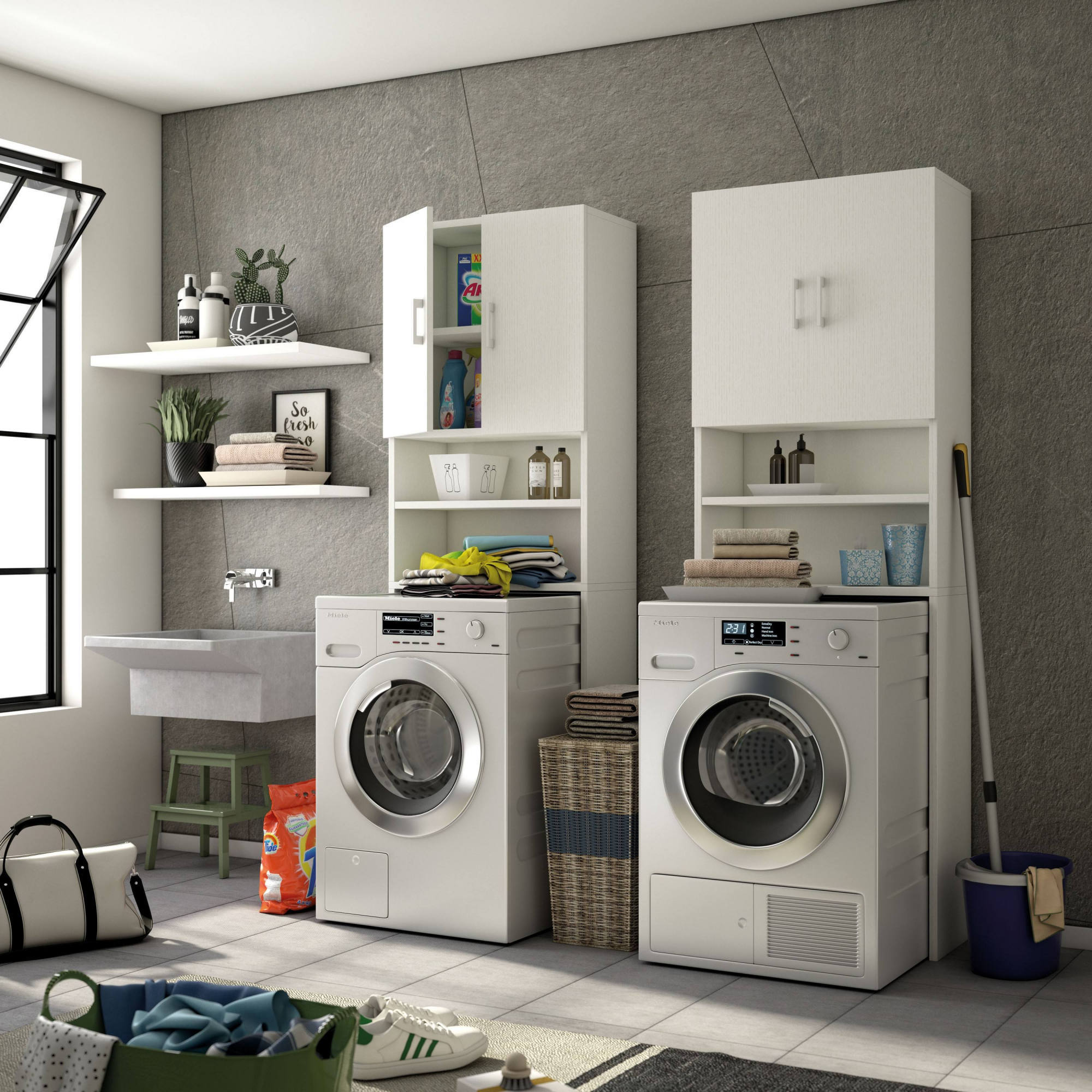 15 ideas de Escobero  muebles escoberos, armario de lavandería