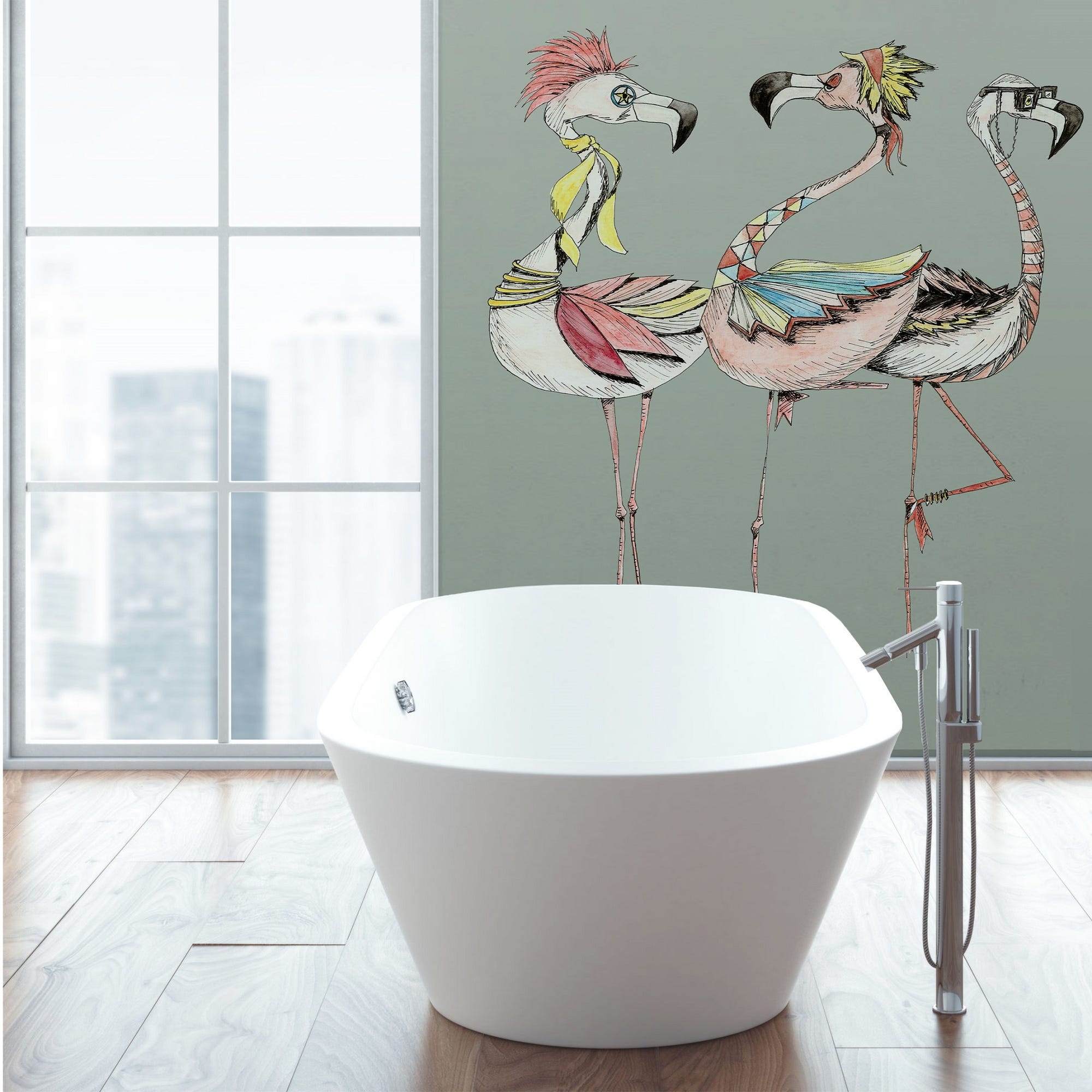 Papier peint pour salle de bain : original et anti-humidité, l'adopter en  12 idées