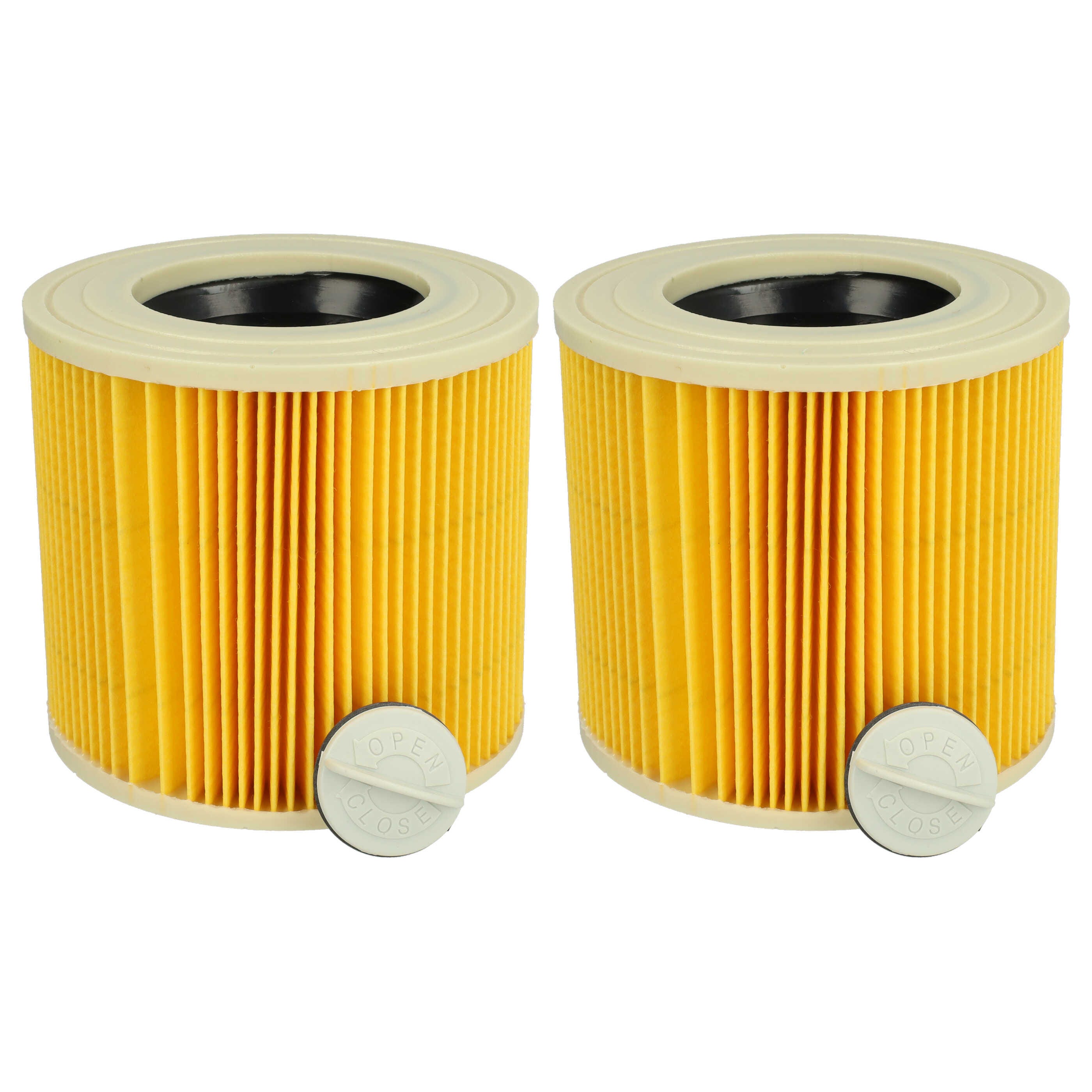 2x filtre à cartouches pour aspirateur compatible avec Kärcher WD 2.200, WD  2500 M, WD 3.200, WD 3.300 M, WD 3.500 P